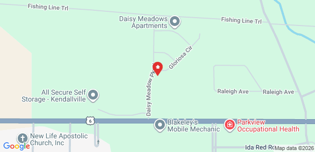 Map of 802+Gloriosa+Circle+Kendallville%2C+IN+46755